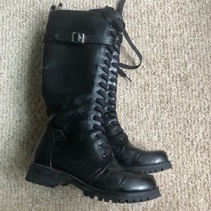 Lace-up Combat Boots